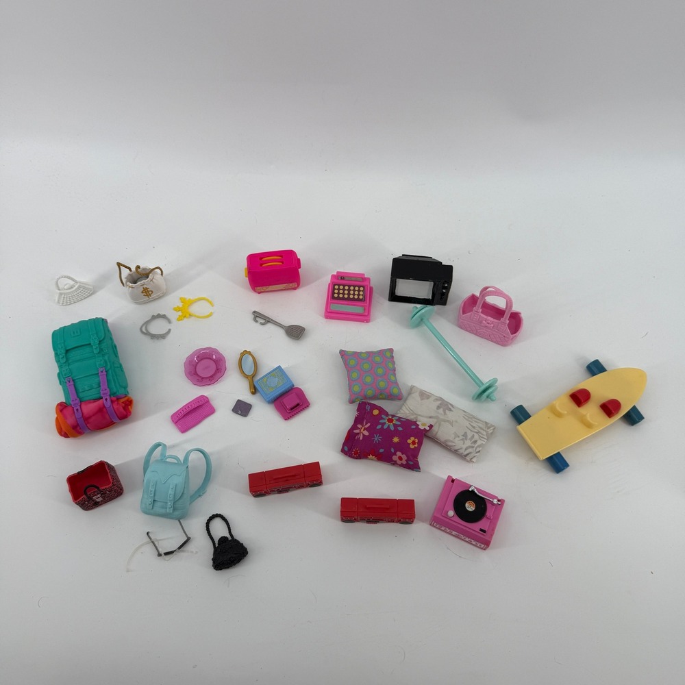Mattel Barbie Doll Accessories Lot Kids OS Multicolor‎ Mixed Household Travel
